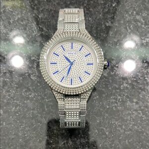 Invicta Silver Watch with Blue Highlights